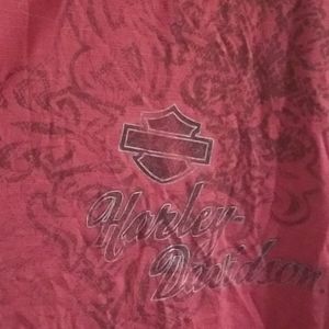 HD tee with tie up back and snake skin